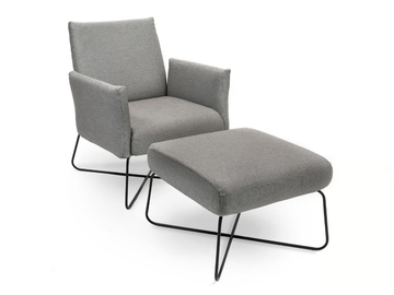 KALOS - Square fabric garden footstool by Fischer Möbel - view 3